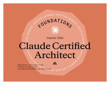 Claude Certified Architect - Anthropic credential